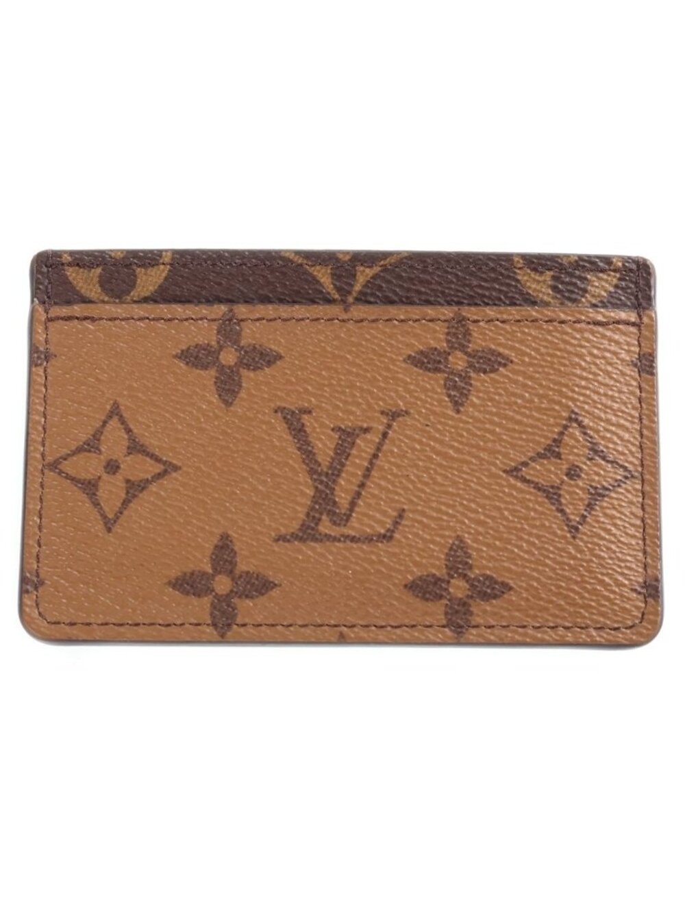 Louis Vuitton Porte Cartes Simple Monogram Card Case Brown